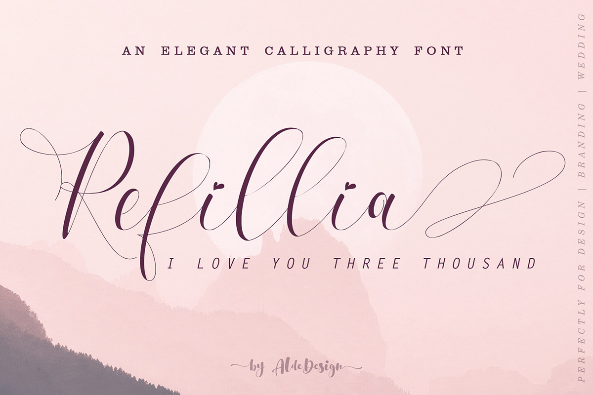Free Refillia Calligraphy Font