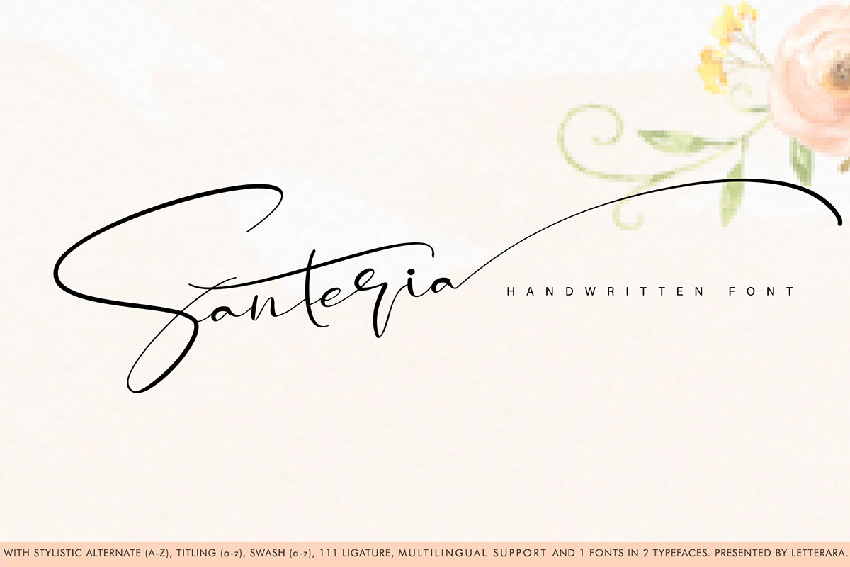 Free Santeria Handwritten Font