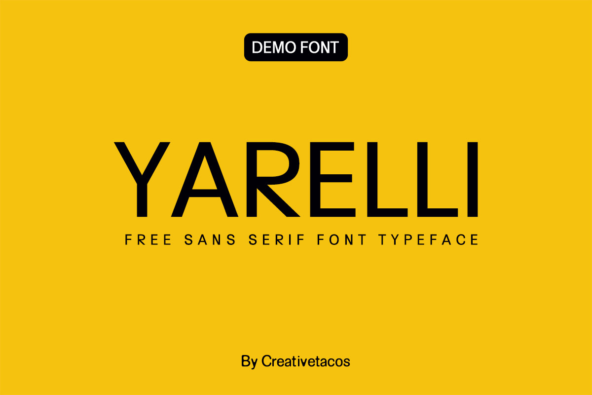 Free Yarelli Sans Serif Typeface