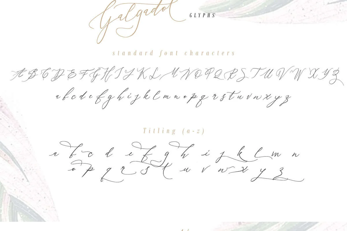 Galgadot Handwritten Script Font Preview 6
