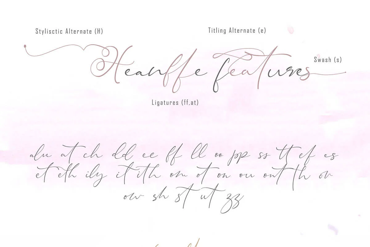 Heanffe Handwritten Script Font Preview 6