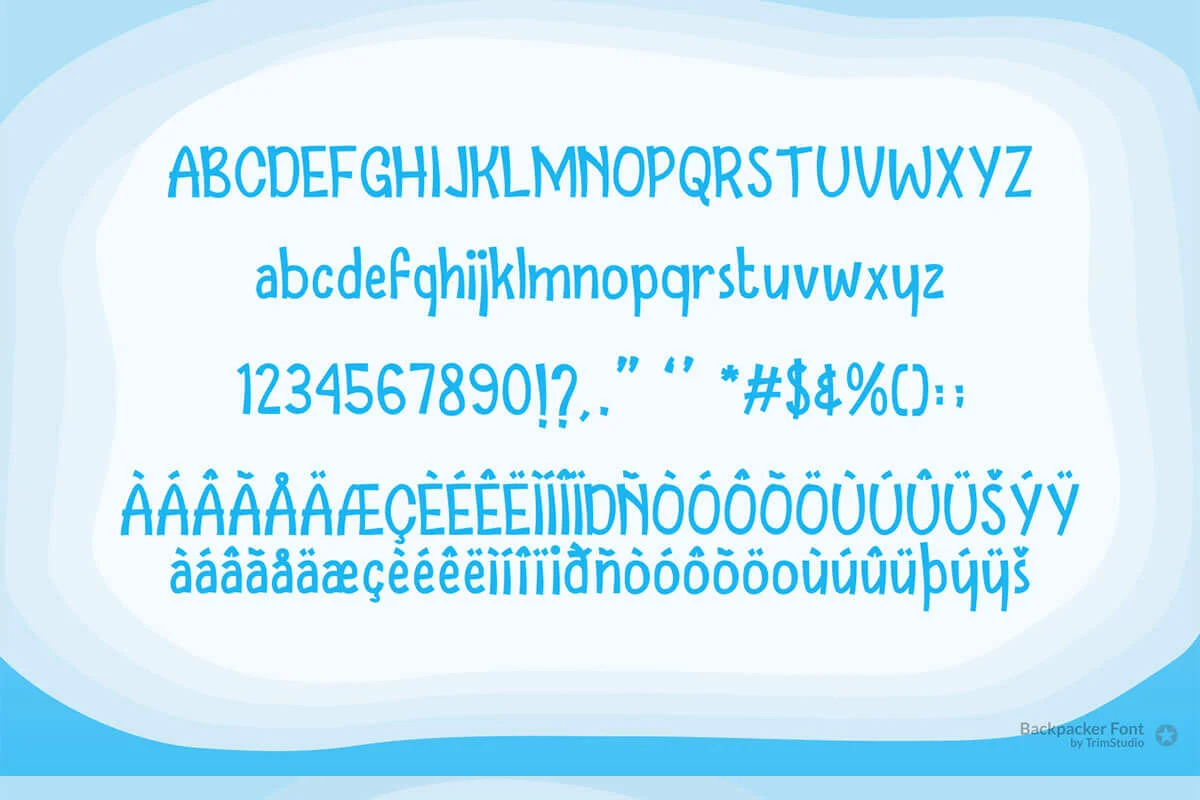 Backpacker Display Font Preview 3