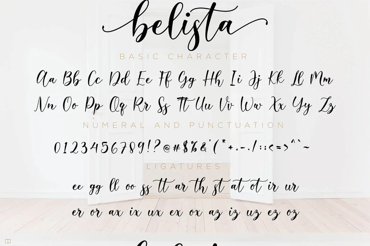 Belista Script Font Preview 7