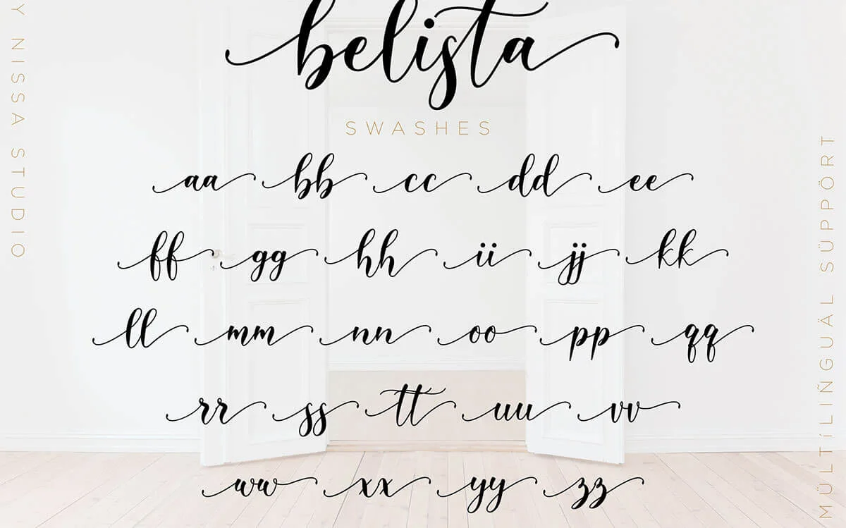 Belista Script Font Preview 8