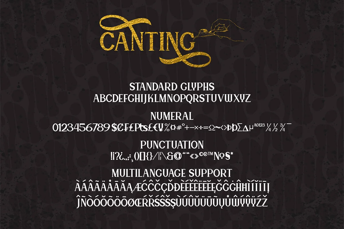 Canting Serif Display Font Family Preview 3