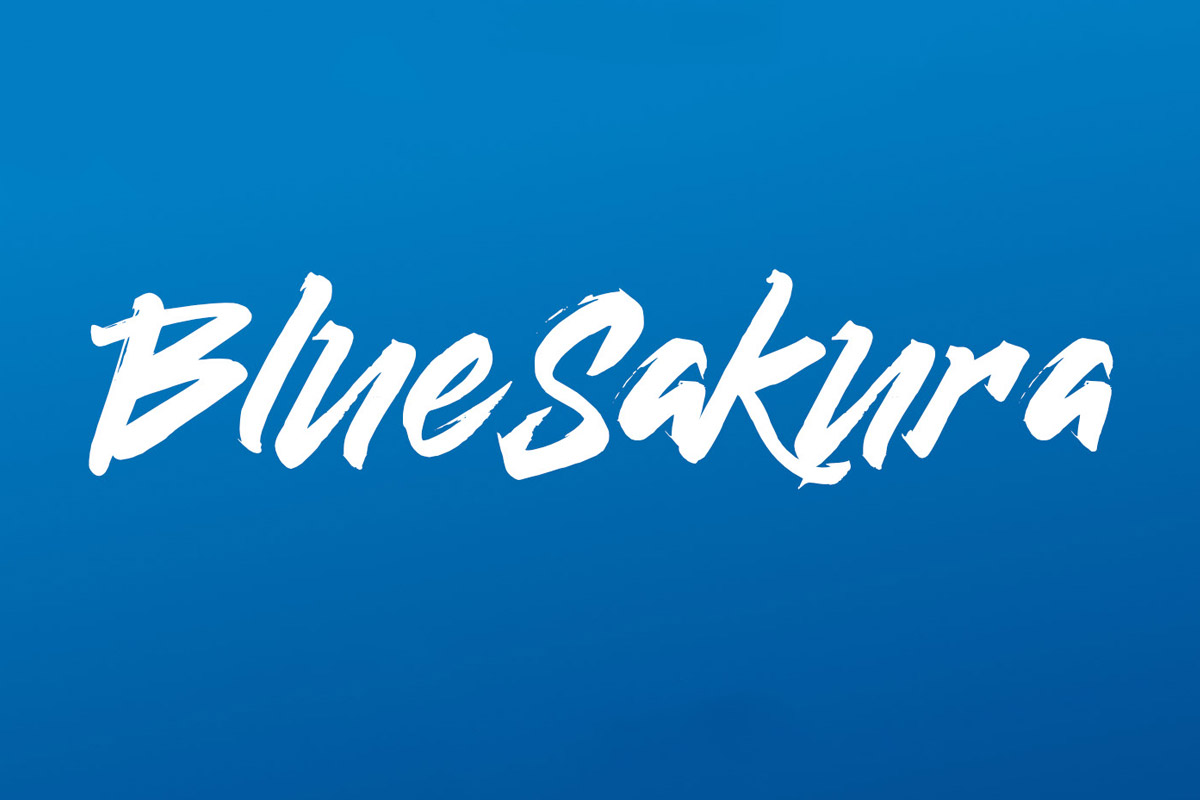 Free Blue Sakura Brush Font