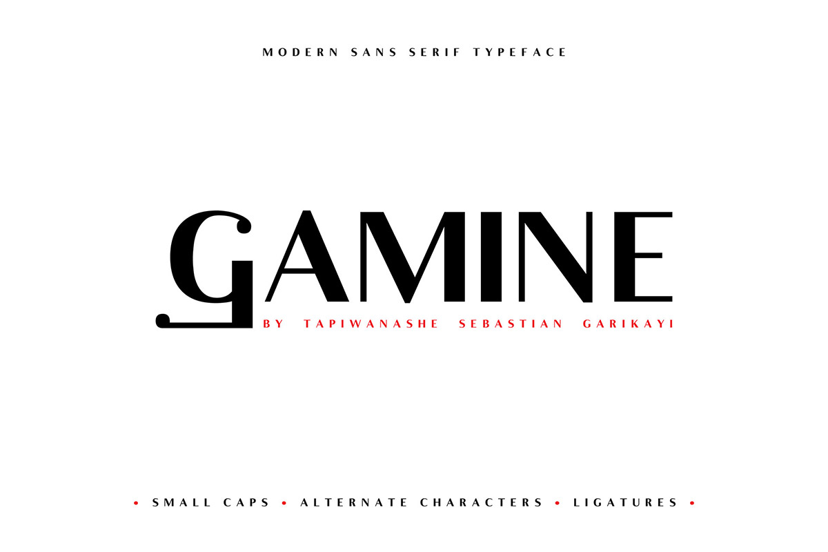 Free Gamine Sans Serif Font Family