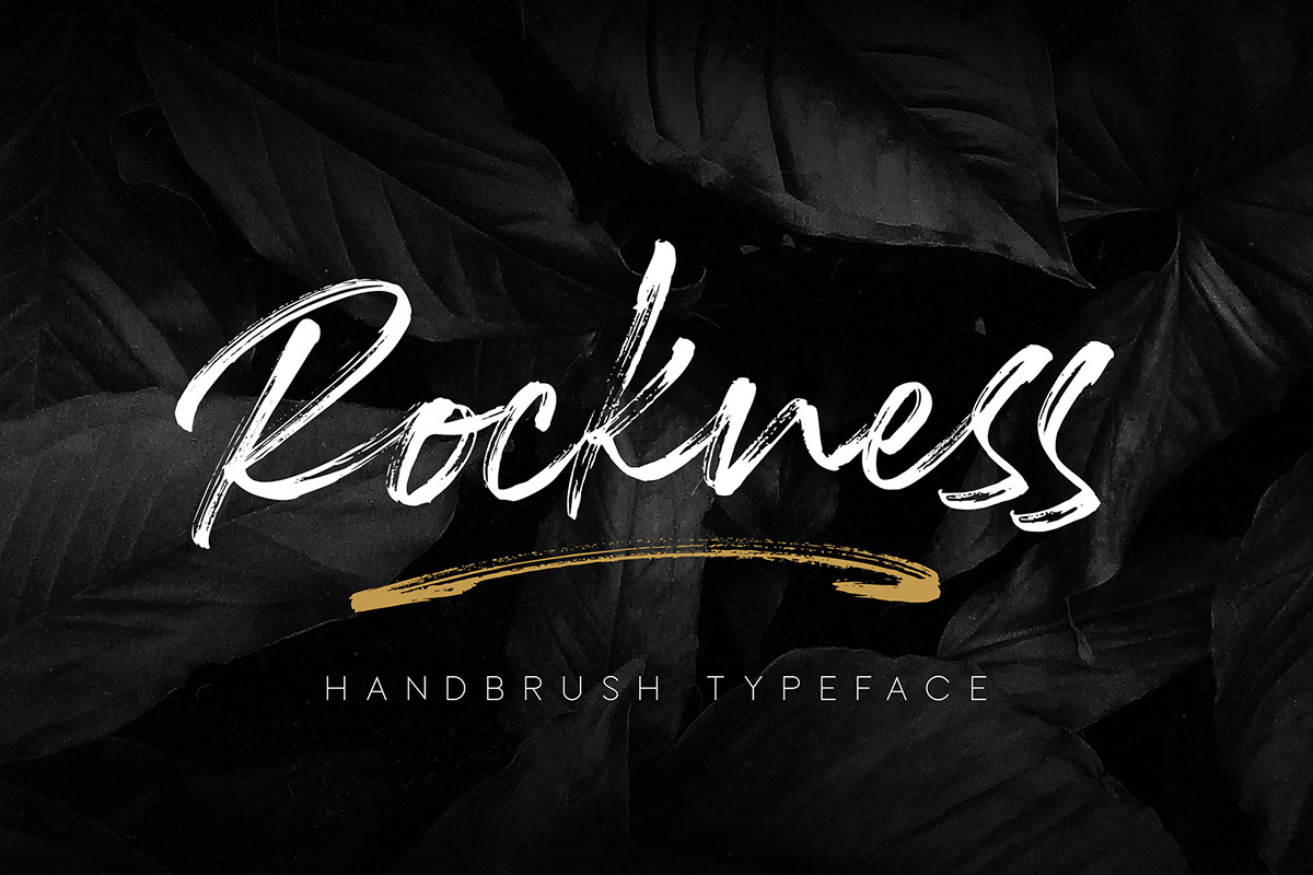 Free Rockness Handbrush Font