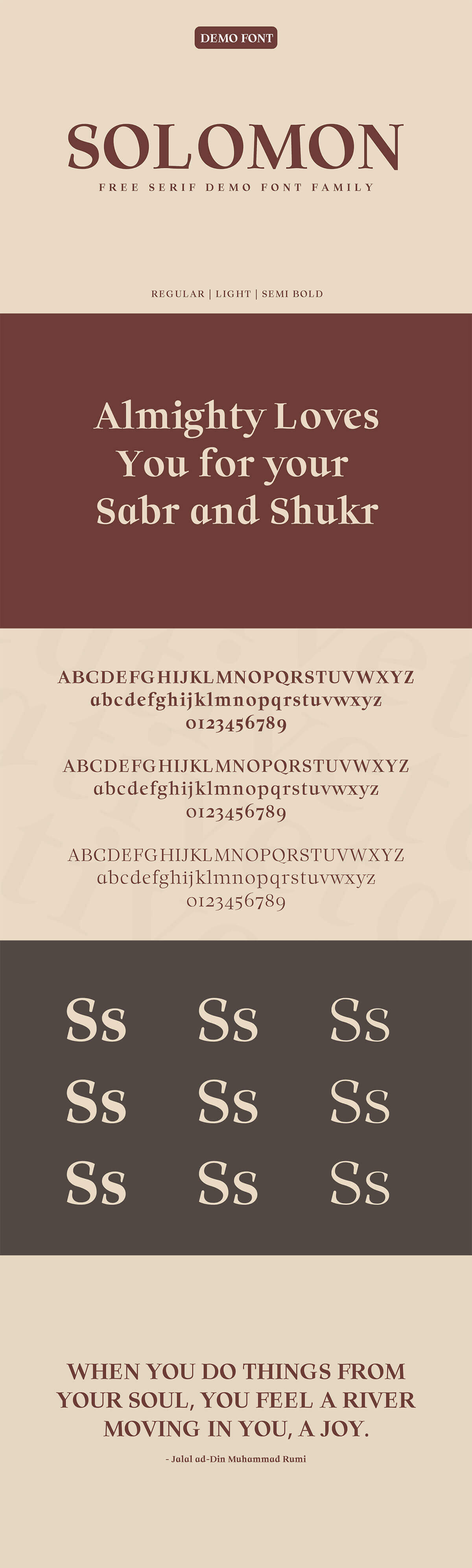 Free Solomon Serif Font Family