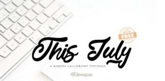 Free This July Calligraphy Font