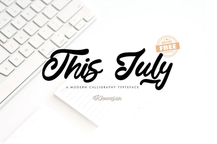 Free This July Calligraphy Font
