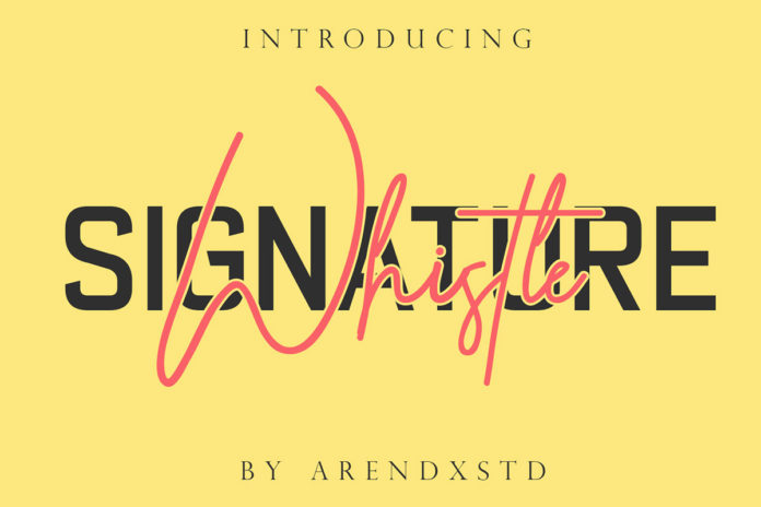 Free Whistle Signature Font