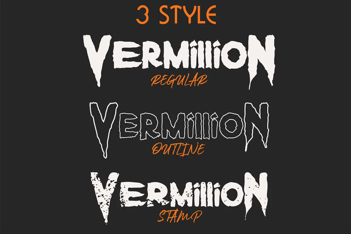 Vermillion Display Font Preview 1