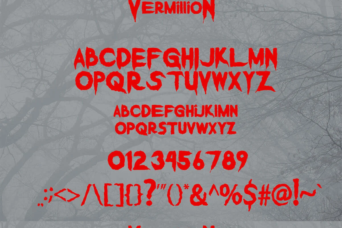 Vermillion Display Font Preview 3