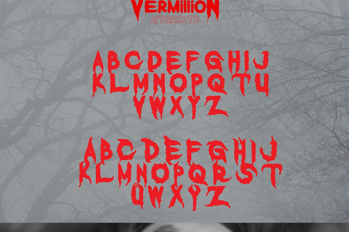 Vermillion Display Font Preview 4