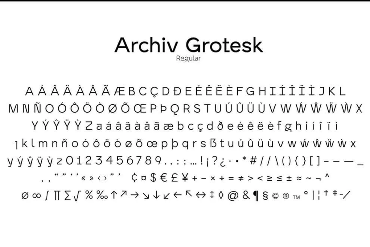 Archive Grotesk Sans Serif Font Preview 4