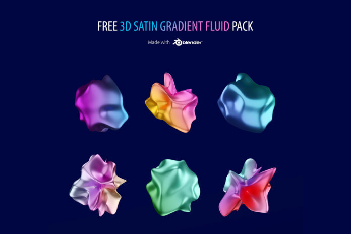 Free 3D Satin Gradient Fluid Pack