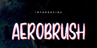 Free Aerobrush Handbrush Font