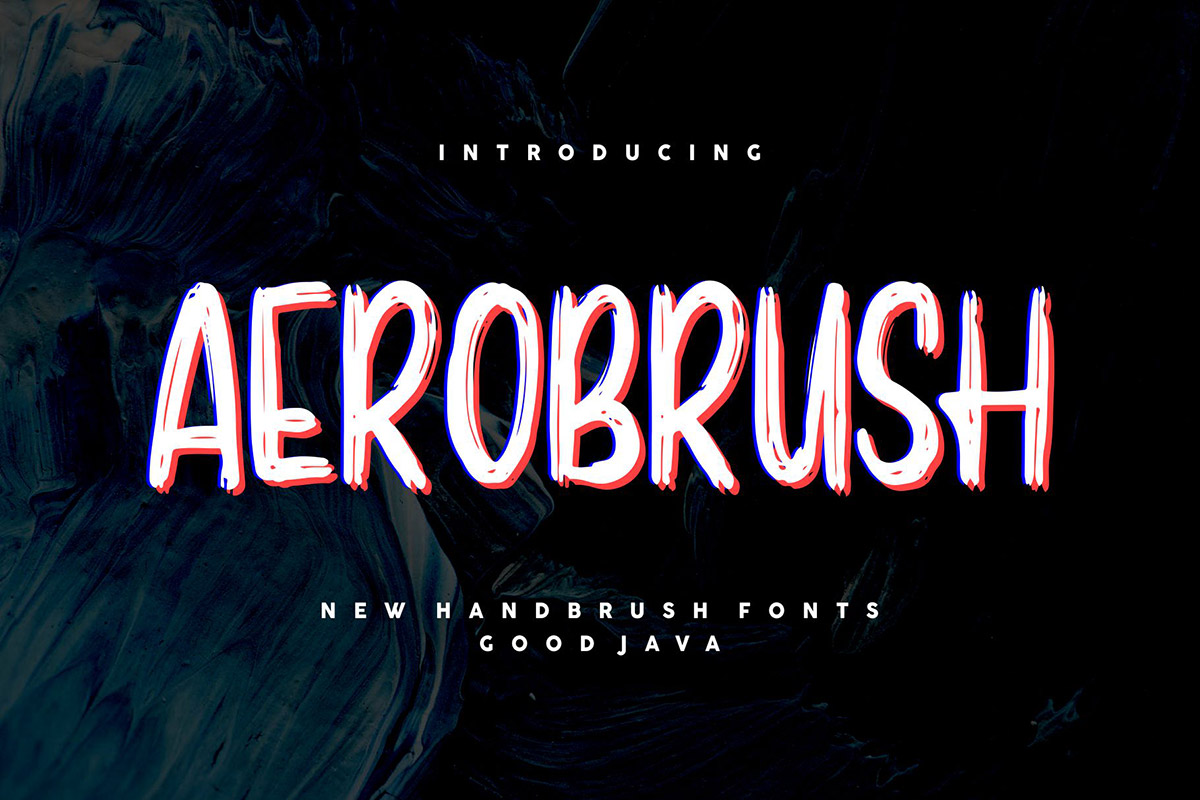 Free Aerobrush Handbrush Font