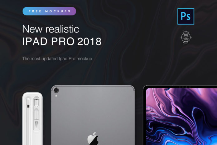 Free Apple iPad Pro 2018 PSD Mockup