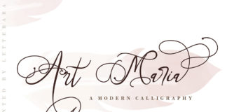 Free Art Maria Modern Calligraphy Font