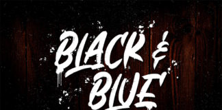 Free Black And Blue Brush Font