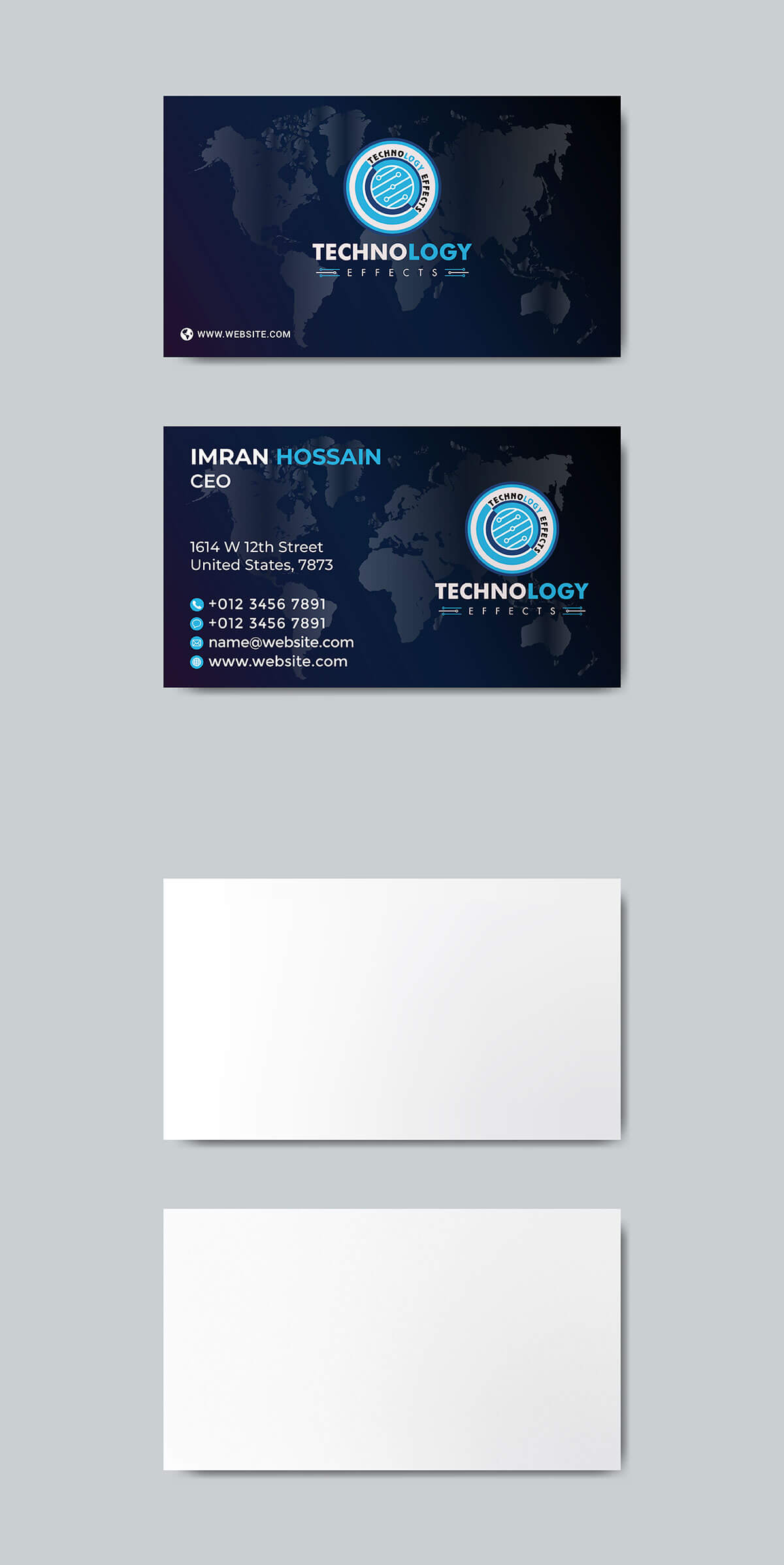 Free Modern Business Card Mockup