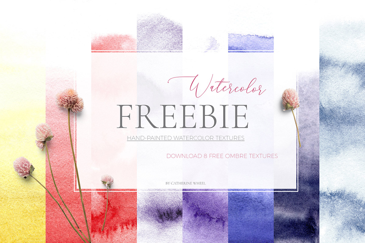 Free Ombre Handpainted Watercolor Textures