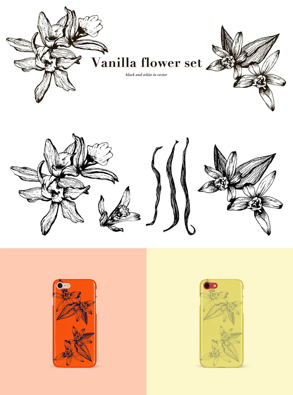 Free Vanilla Flowers Set