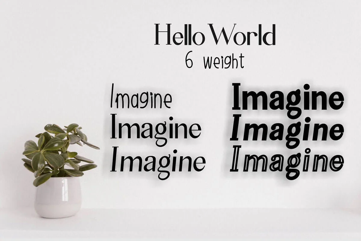 Hello World Display Font Family Preview 1
