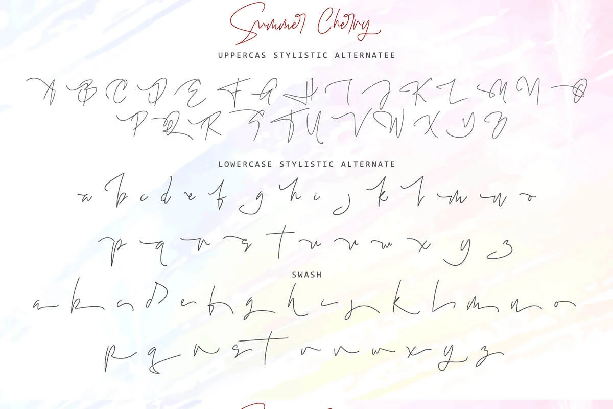Summer Cherry Script Font Preview 5