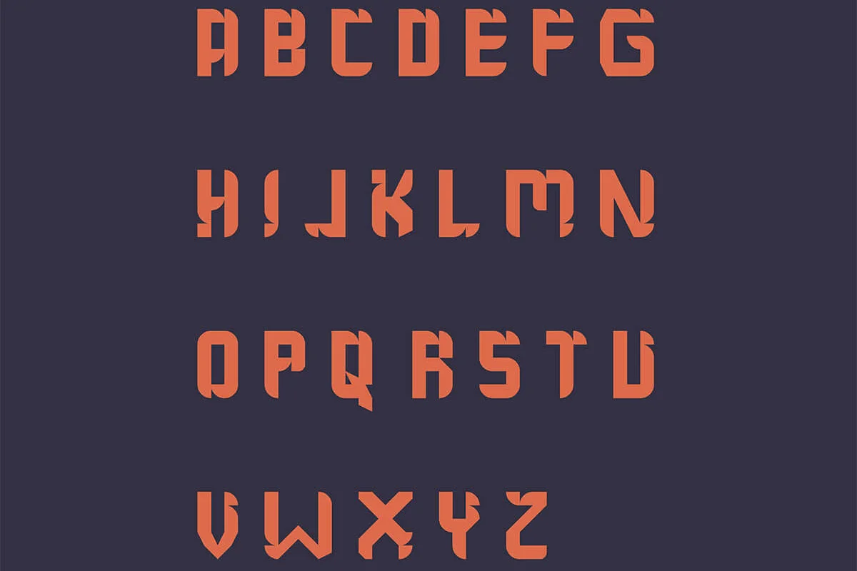 The Shark Fin Typo Sans Serif Font Preview 2
