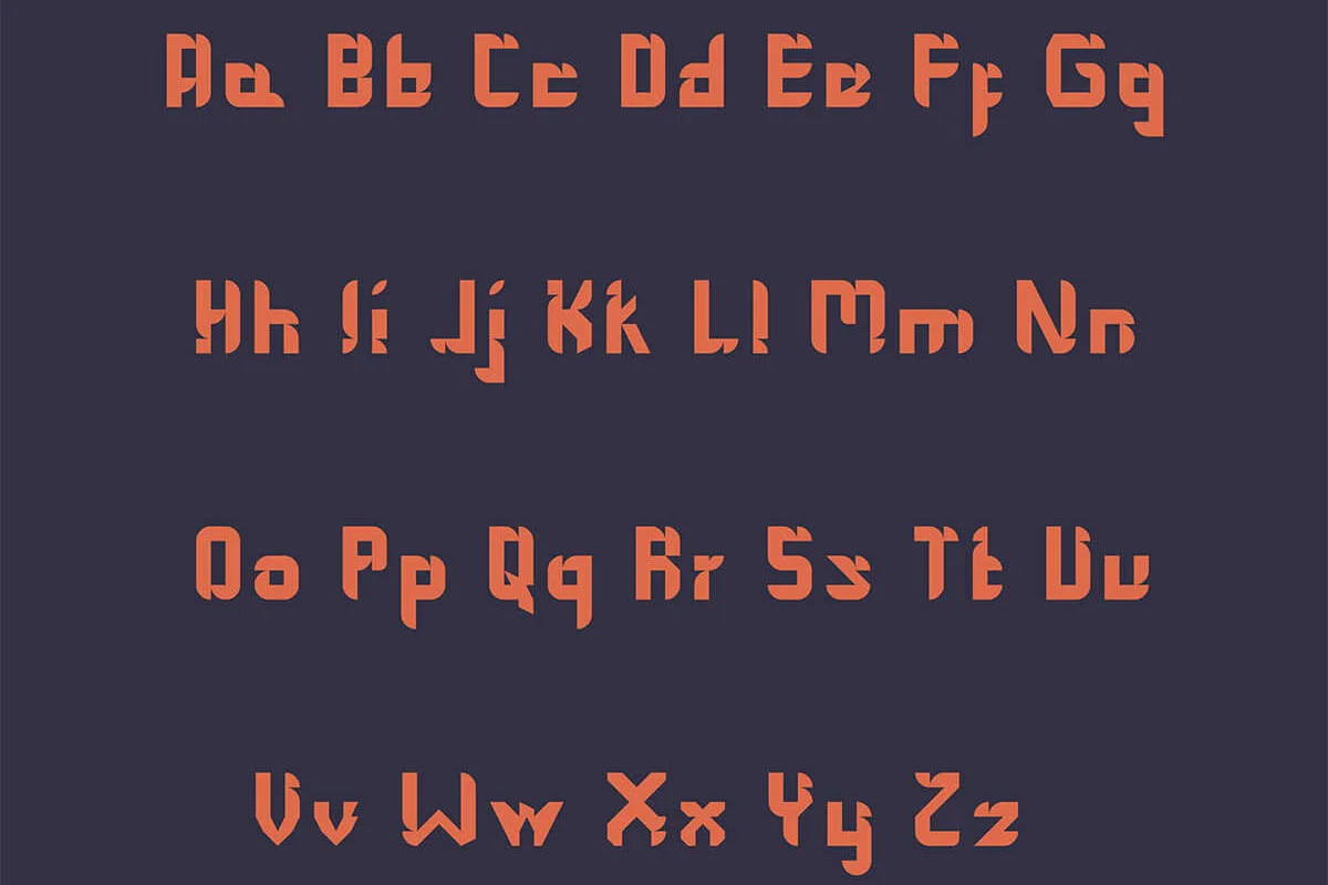 The Shark Fin Typo Sans Serif Font Preview 5