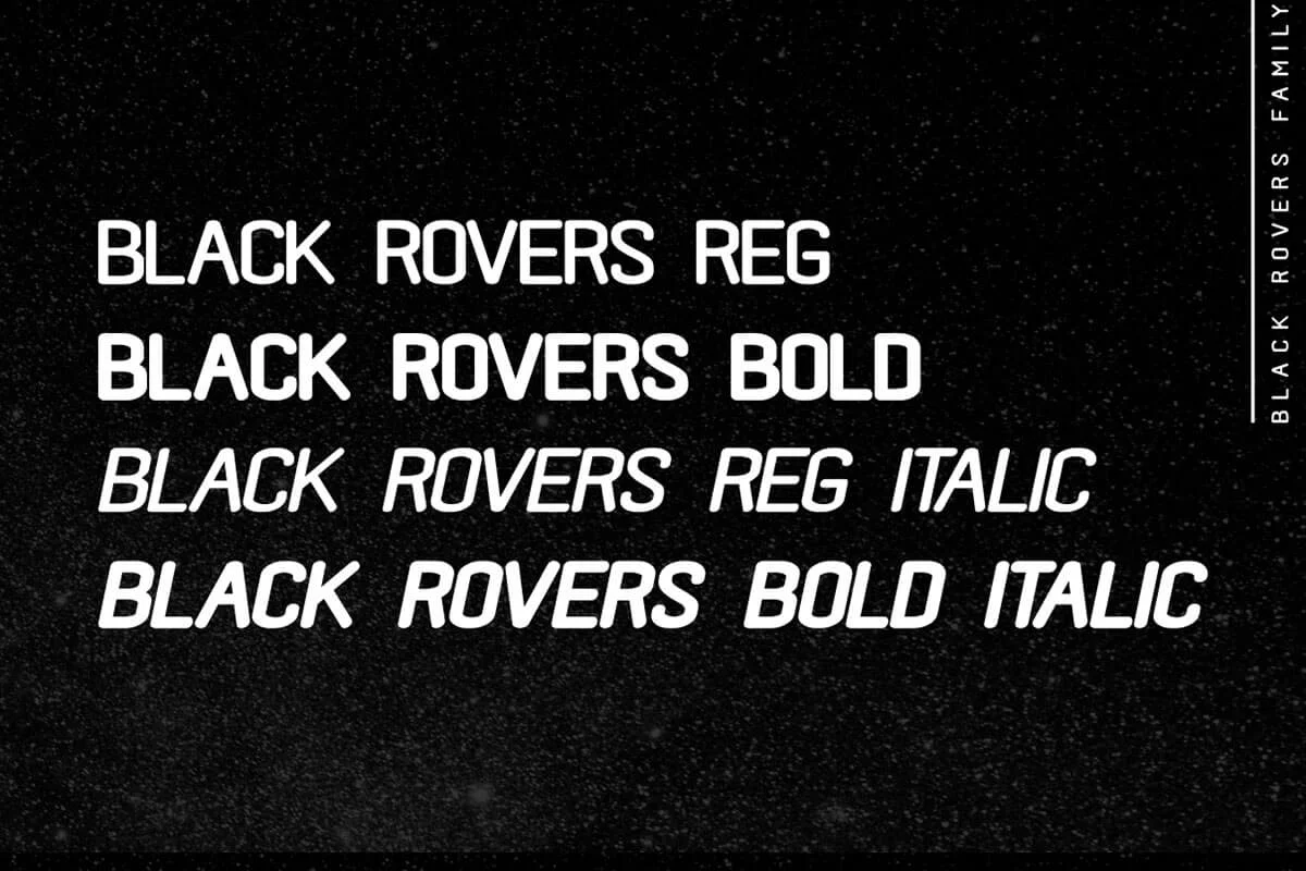 Black Rovers Sans Serif Font Preview 1