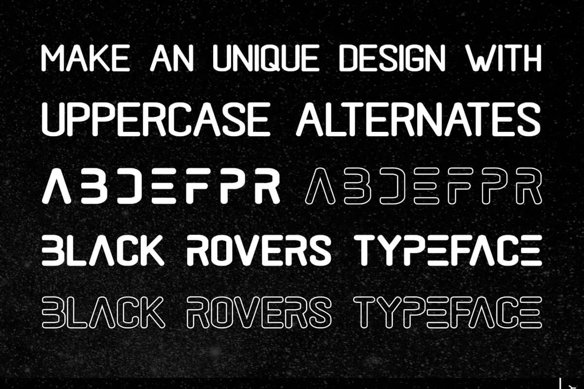 Black Rovers Sans Serif Font Preview 2