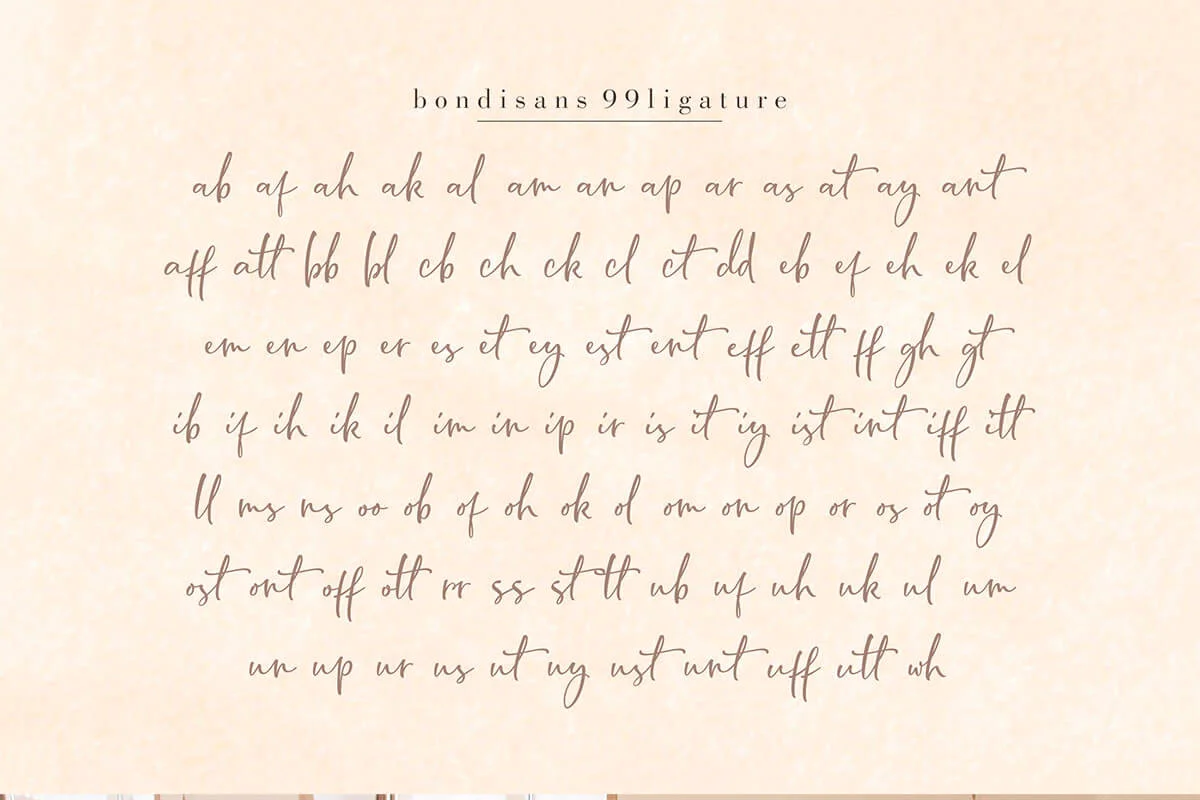 BondiSans Script Font Preview 3