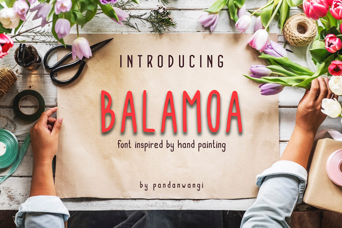 Free Balamoa Hand Painted Font