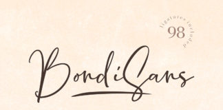 Free BondiSans Script Font