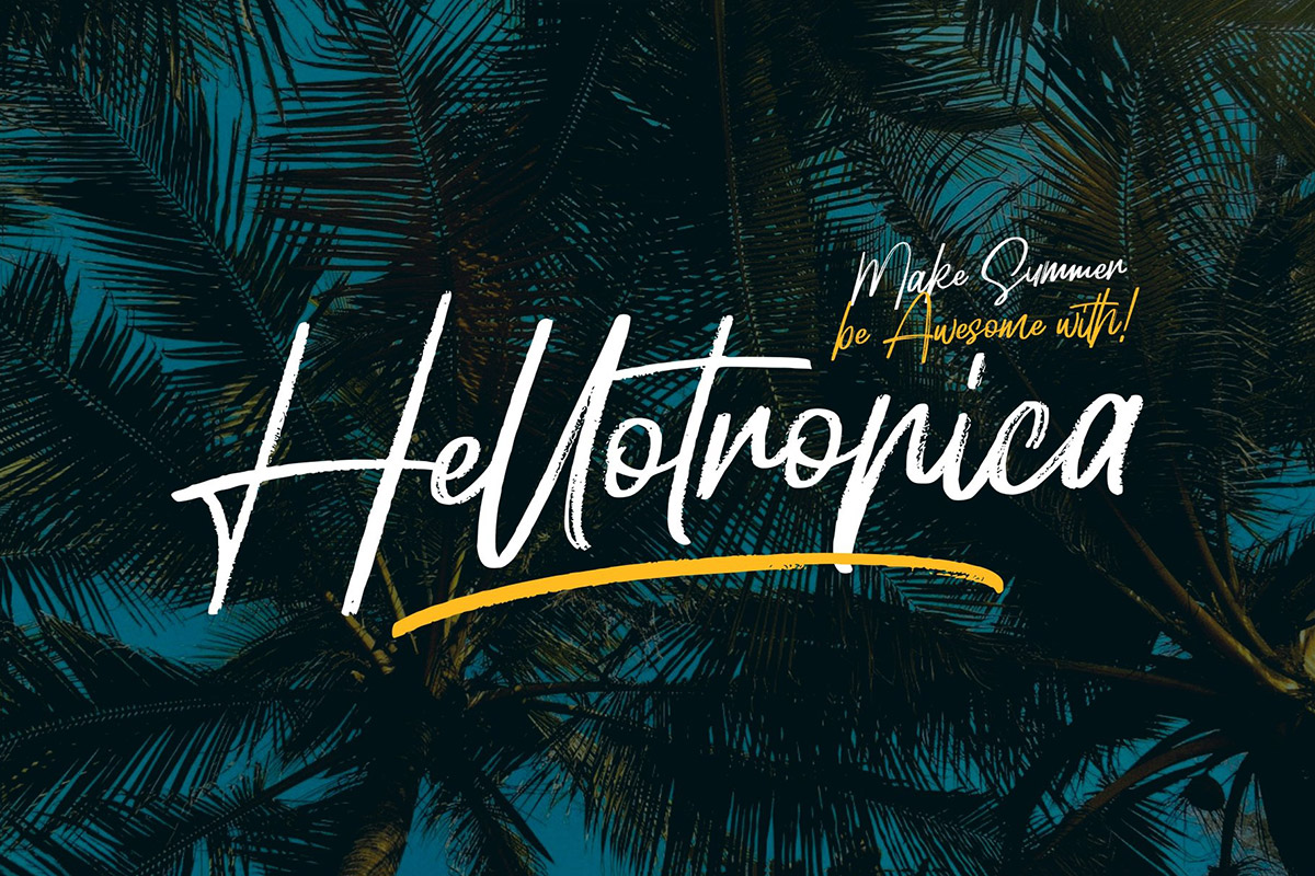 Free Hellotropica Handbrush Font