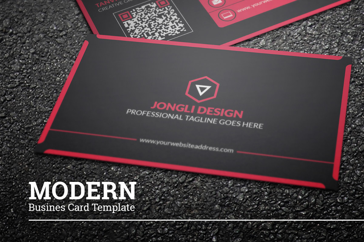 Free Modern Business Card Template - Creativetacos Regarding Push Card Template