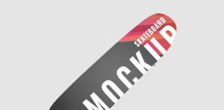 Free Skateboard Mockup