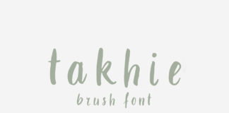 Free Takhie Brush Font