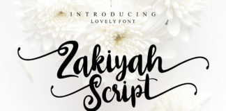 Free Zakiyah Lovely Script Font