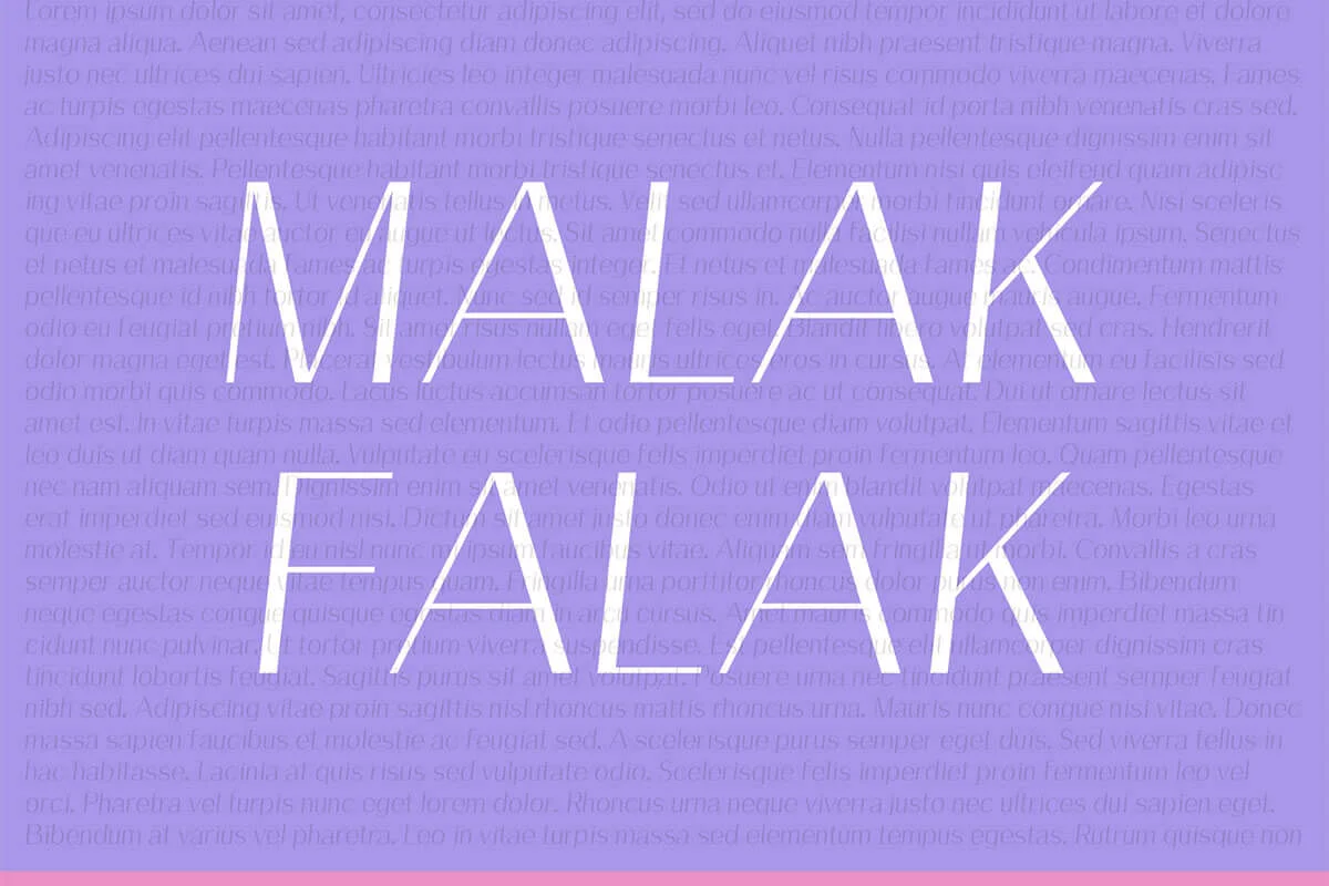 Malak Sans Serif Typeface Preview 3