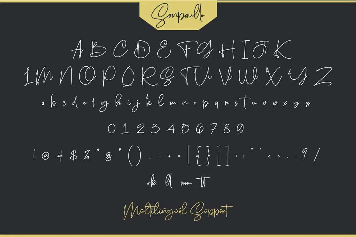 Sanpaullo Script Font Preview 2