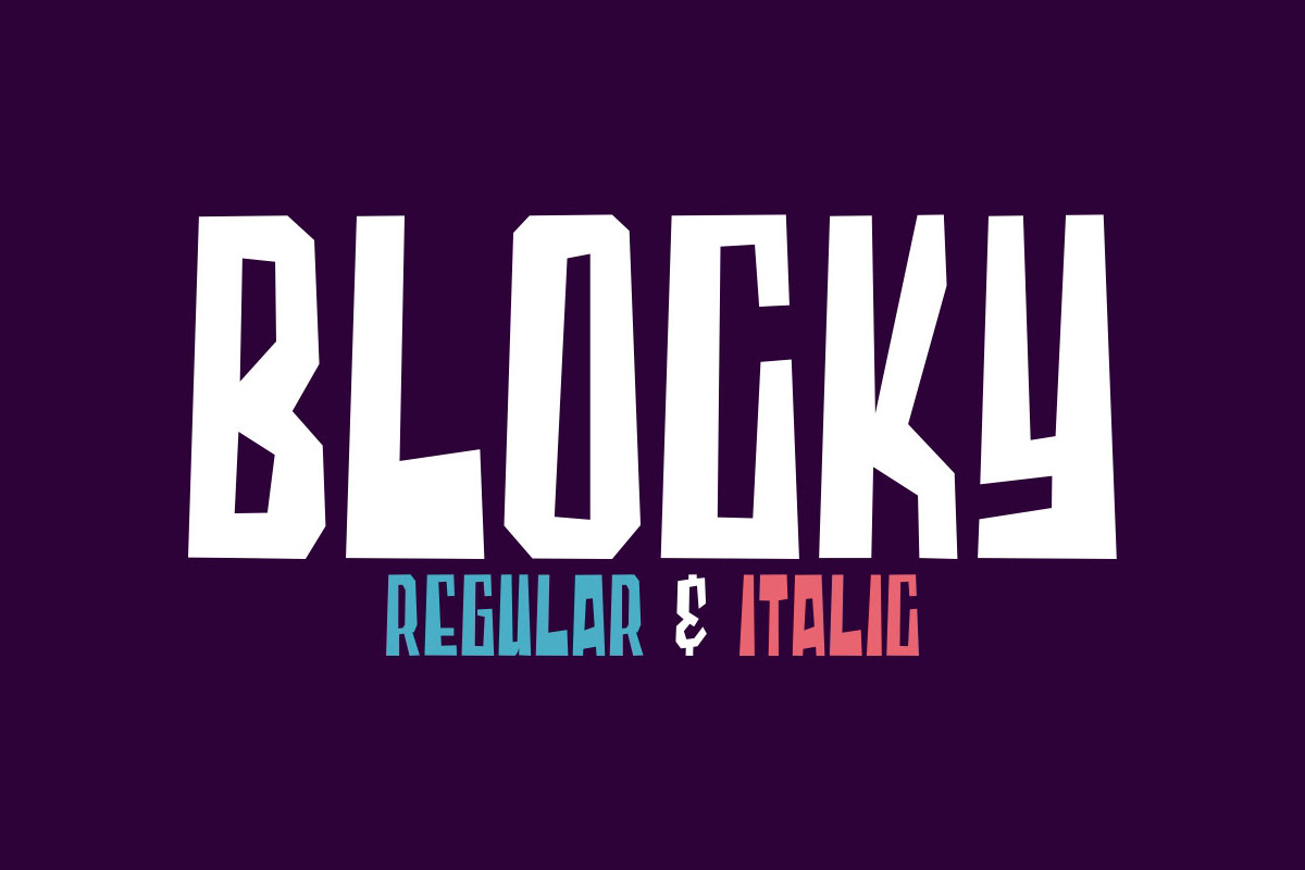 Free Blocky Display Font