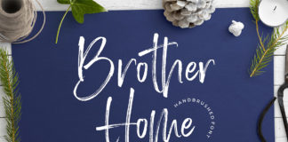 Free Brother Home Brush Font