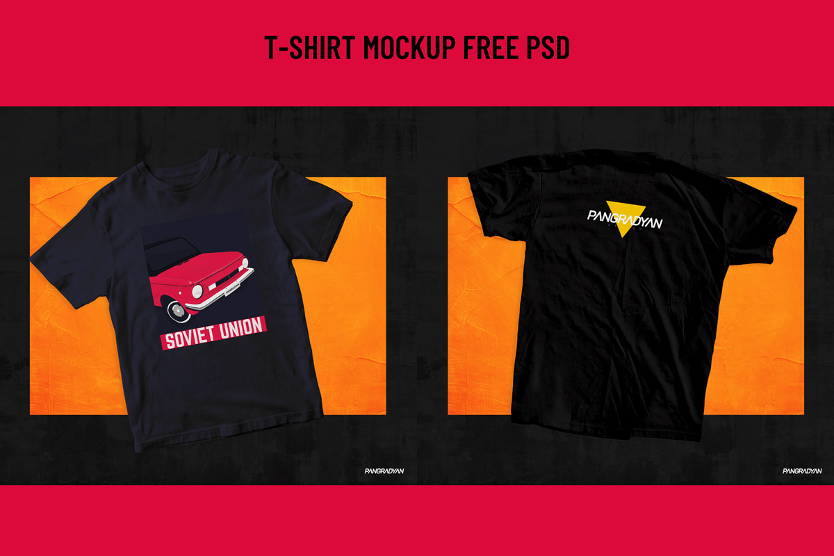 Free T-Shirt PSD Mockup Pack