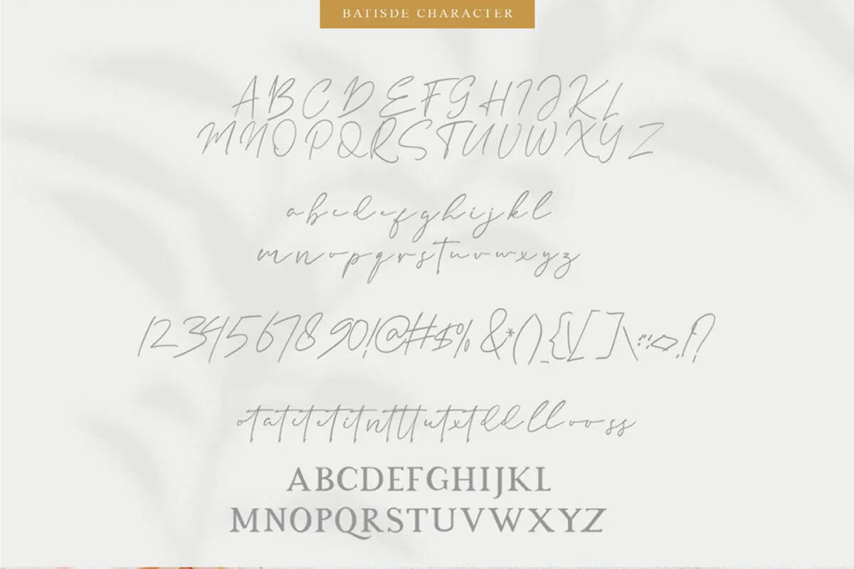 Batisde Modern Script Font Preview 1