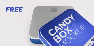 Free Candy Box Mockup